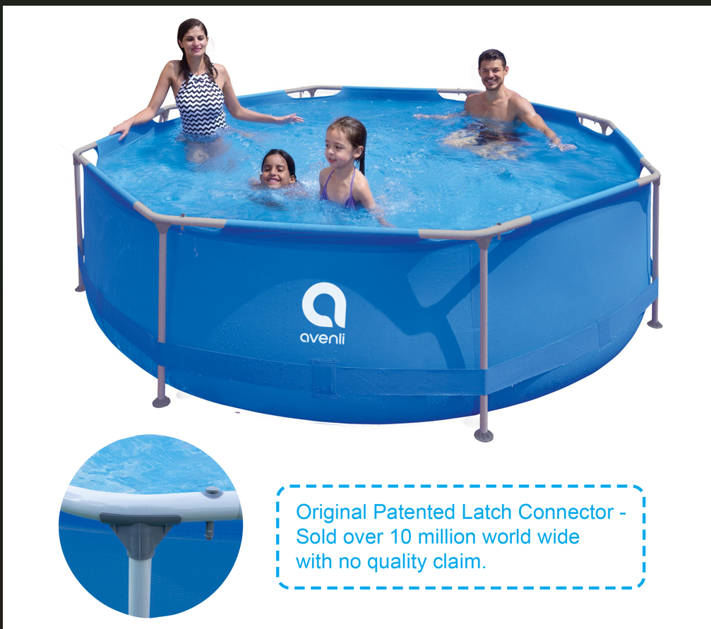 Бассейн Avenli 305x76cм, 4383 Л, металлический каркас, фильтр-насос, 17798EU