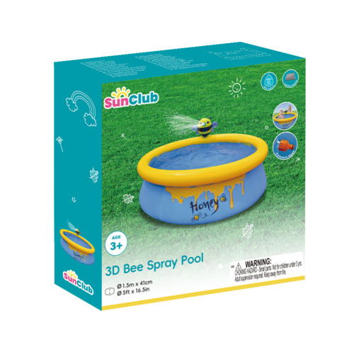Piscina gonflabila Avenli 3D Bee Spray, 150x42cm, 457L, 12010