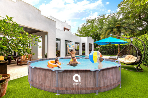 Бассейн Avenli 305x76cм, 4678 Л, металлический каркас, фильтр-насос, 12247EUV54