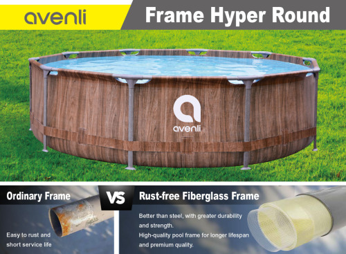 scina Avenli 305x76cm, 4678L, cadru metalic, pompa de filtrare, 12247EUV54