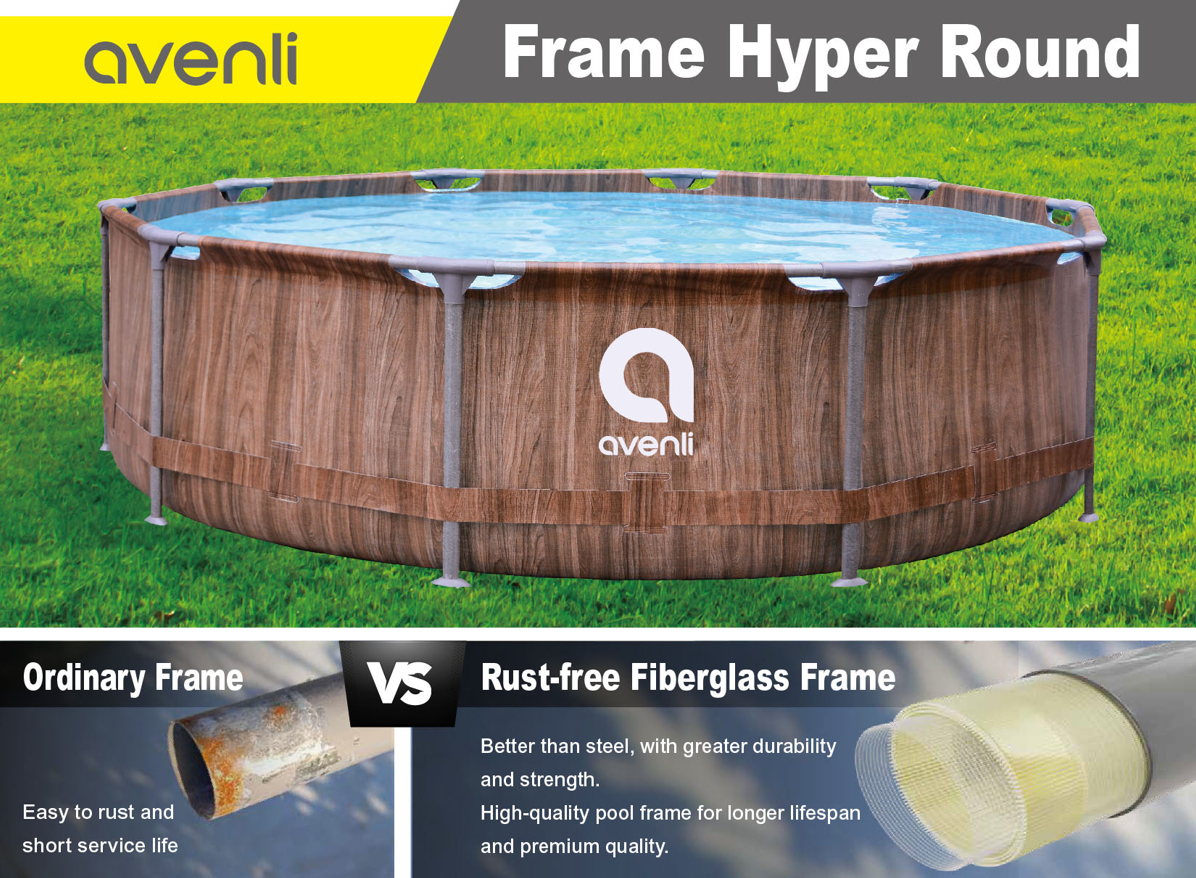 scina Avenli 305x76cm, 4678L, cadru metalic, pompa de filtrare, 12247EUV54