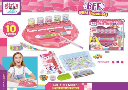 Набор для творчества в форме сердца с машинкой для плетения браслетов, MBK-511