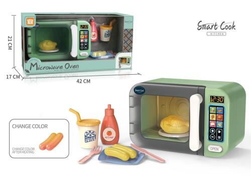 Set cu cuptor cu microunde cu ecran tactil, lumina si sunet, schimbare de culoare, LD-663A