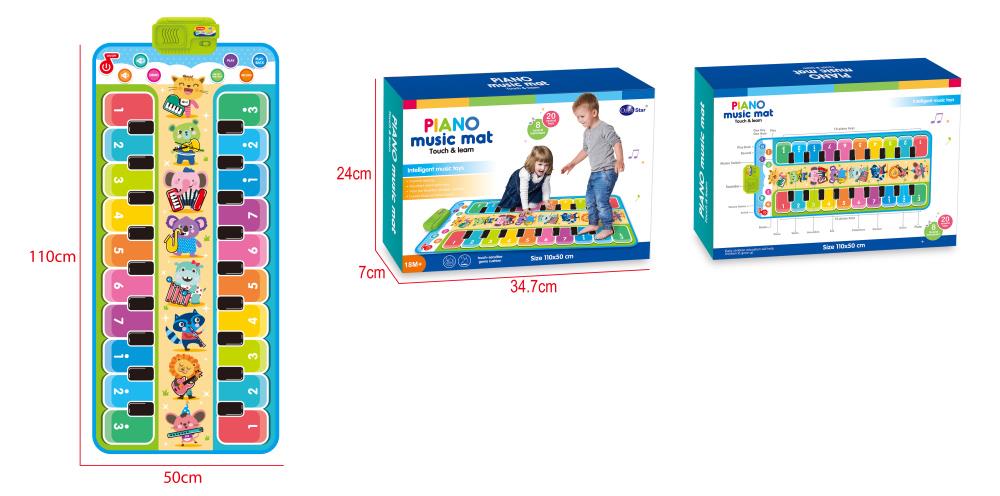 Covoras electronic de pian cu animale, 757-17