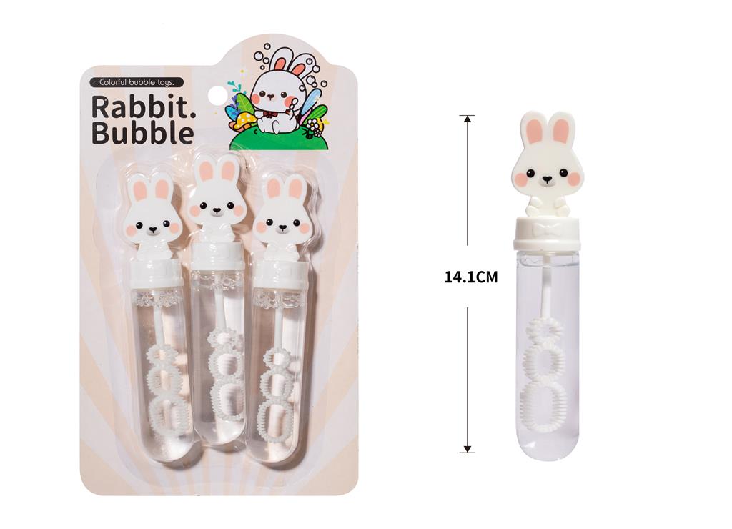 Набор из 3 бутылочек мыльных пузырей зайчики, 8071