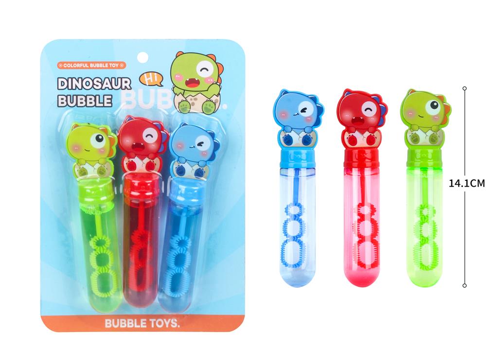 Набор из 3 бутылочек мыльных пузырей динозаврики, 2268-3