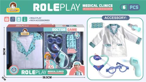 Set de haine si accesorii de medic verde, DF546-146B