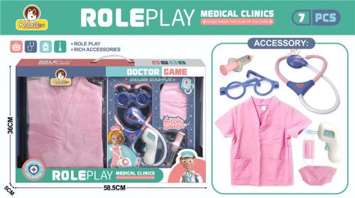 Set de haine si accesorii de medic roz, DF546-146D