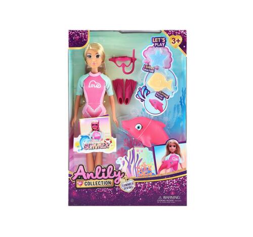 Кукла "Anlily" 30см в купальнике с набором для дайвинга, 616361
