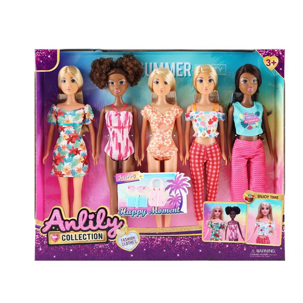 Set de 5 papusi "Anlily", 30 cm, 616106
