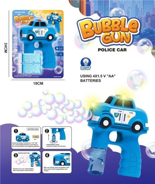 Pistol pentru bule de sapun police, cu lumini, XS303