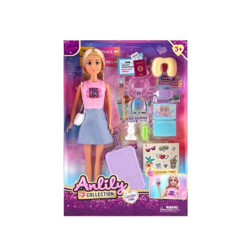 Кукла "Anlily" 30см с дорожным чемоданом, 616896