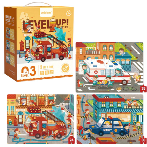 Seria de puzzle-uri „Salvatorii orașului”, 3 în 1, nivelul 3, MD3174