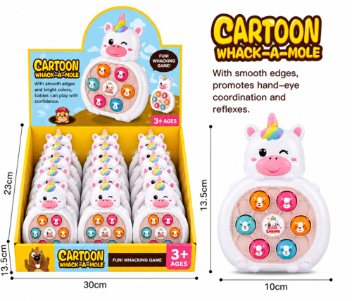 Joc portabil Whack-a-Mole Unicorn, 3001-13A