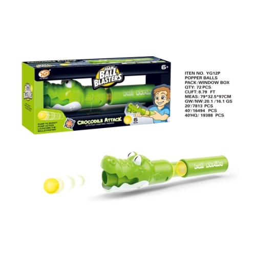 Jucarie pistol cu gloante moi, crocodil, YG12P