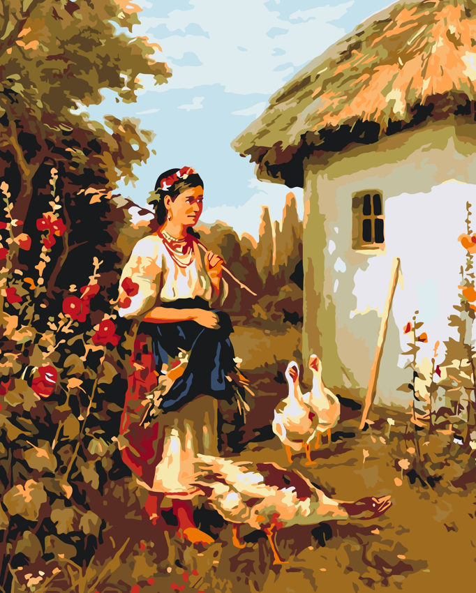 Pictura pe numere Sat ucrainean 40*50 Origami, LW3161