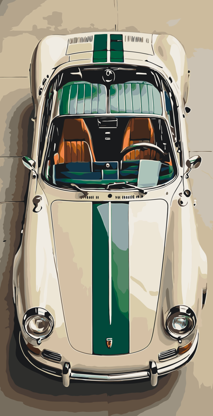 Pictura pe numere Auto. Porsche 40*80 Origami, LW5127