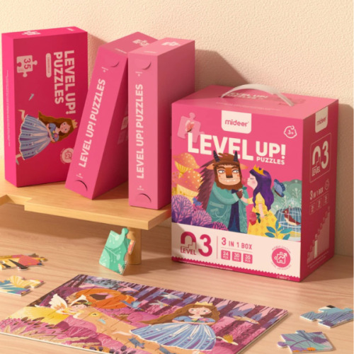 Seria de puzzle-uri „Aventurile prințeselor”, 3 în 1, nivelul 3, MD3196