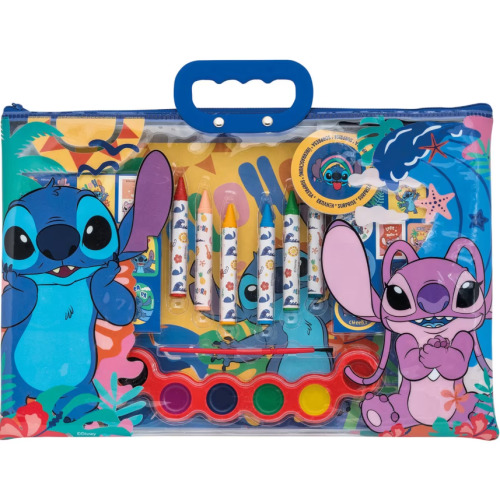 Set de desen in geanta transparenta Stitch, 1023-68005