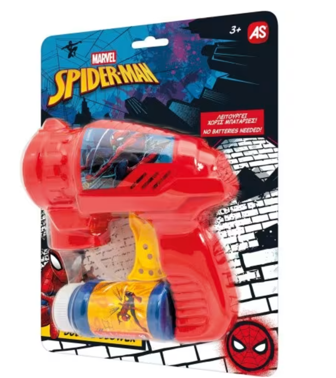 Jucărie pistol de făcut baloane de sapun Spiderman, 2500-01381