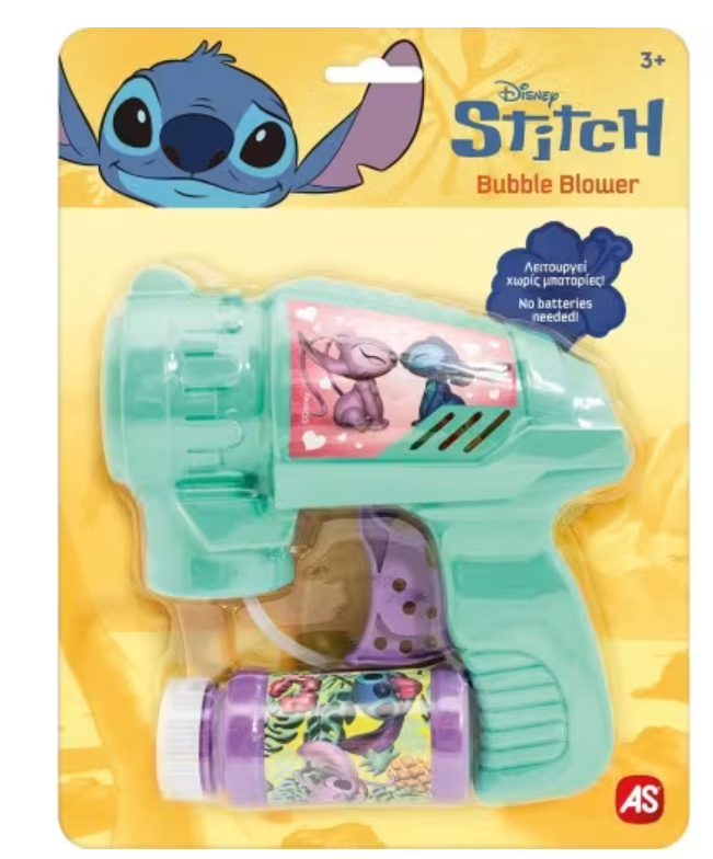 Jucărie pistol de făcut baloane de sapun Stitch, 2500-01379