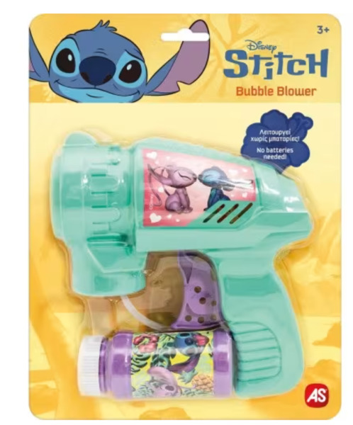 Jucărie pistol de făcut baloane de sapun Stitch, 2500-01379