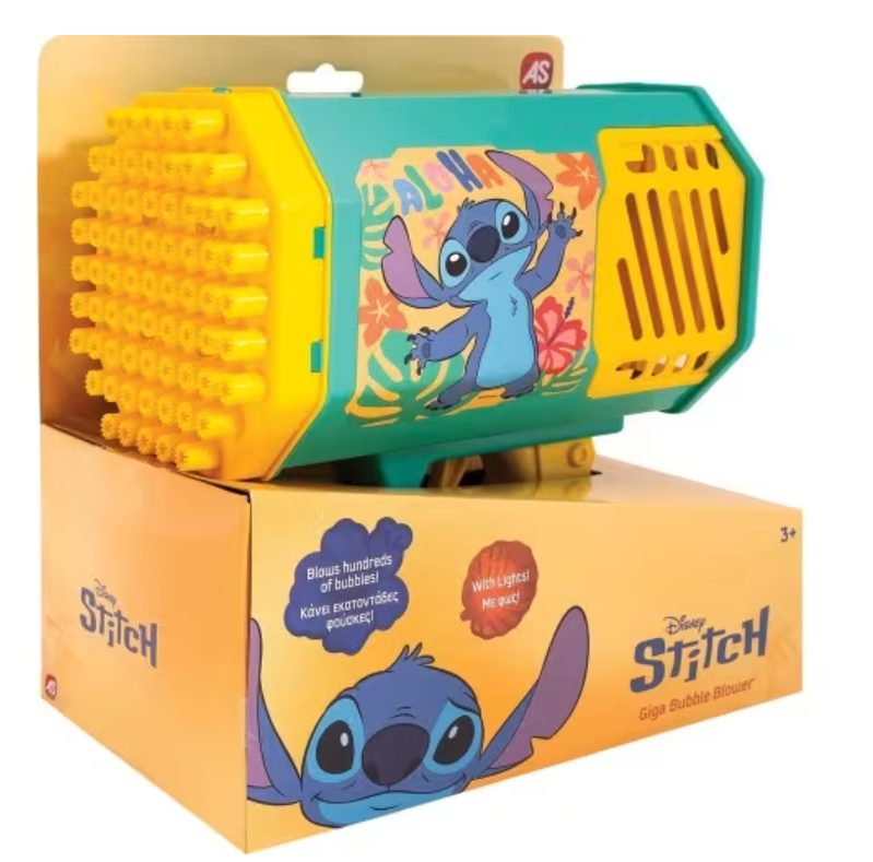 Игрушечный гига-пистолет для мыльных пузырей Stitch, 2500-01388