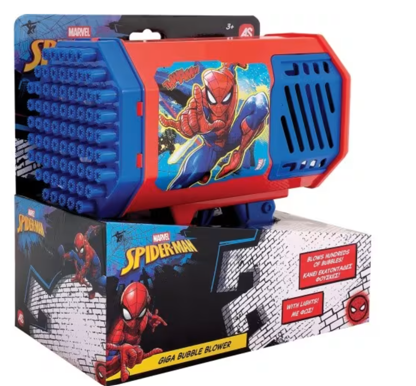 Jucărie Giga pistol de făcut baloane de sapun Spider-man, 2500-01389