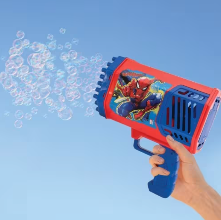 Jucărie Giga pistol de făcut baloane de sapun Spider-man, 2500-01389