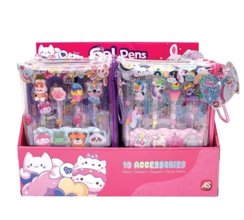Set papetărie cu 4 pixuri și accesorii, 1027-64281