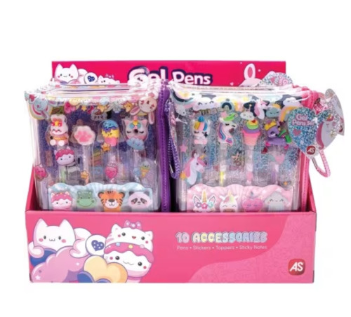 Set papetărie cu 4 pixuri și accesorii, 1027-64281