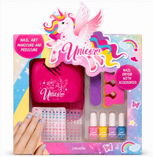 Set cadou pentru unghii Casuelle Unicorn cu uscator, 81.512.00