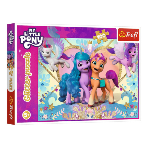 Пазлы "100 Glitter" - Shiny Ponies / Hasbro, My Little Ponies 14831