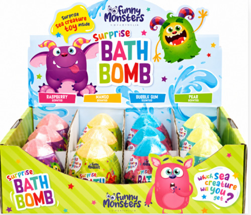 Oua efervescente pentru baie Funny Monsters cu surpriza, 140 g, 42.815.00