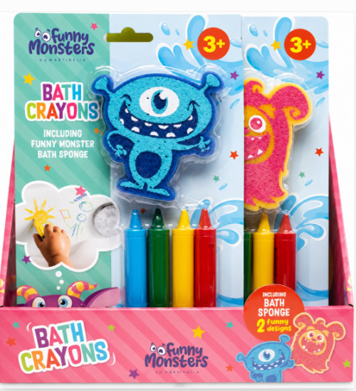 Set cadou de creioane pentru baie Funny Monsters, 83.0436.00