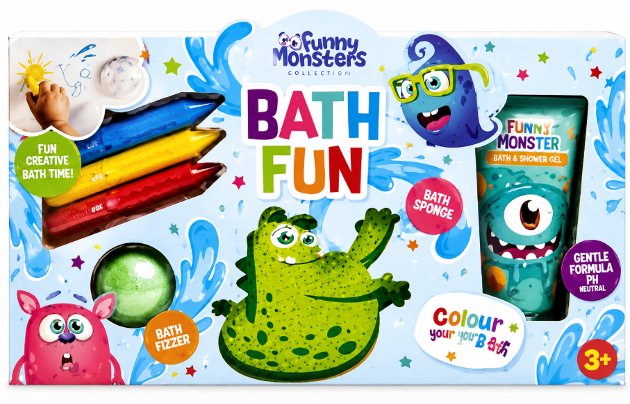 Подарочный набор для ванны Funny Monsters Bath Fun, 83.0437.00