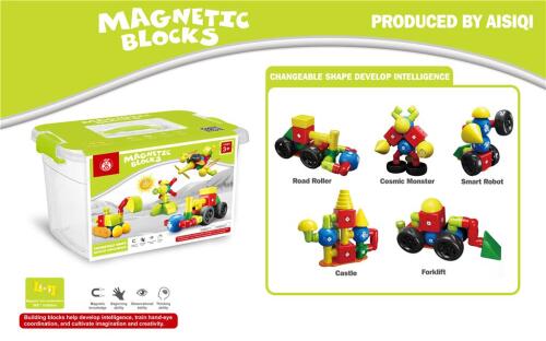 Constructor magnetic 5 in 1, albastru, XH8530