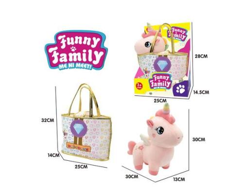 Jucarie de plus Unicorn 30cm in geanta, 7828F34