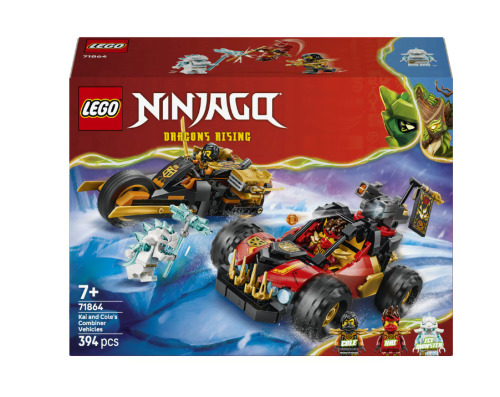 Ninjago Трансформируемые машины Кая и Коула, 71864