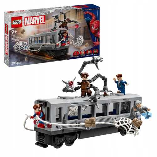 Lego Marvel Constructor „Omul-Păianjen vs. Doctor Octopus: Scena din metrou” (393 piese), 76321