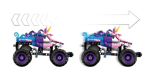 LEGO TECHNIC MONSTER JAM SPARKLE SMASH CU MOTOR CU ARC, 42220