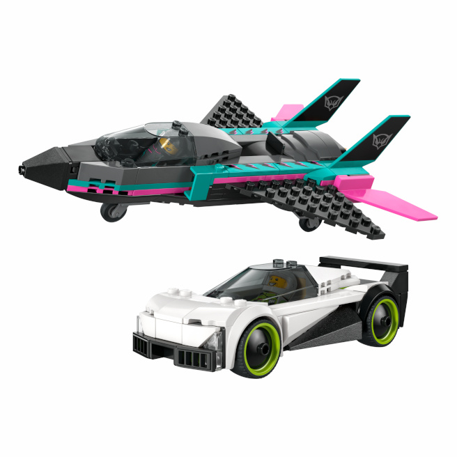 LEGO CITY AVION CU REACTIE VS MASINA, 60489