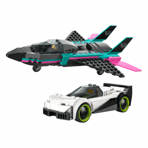 LEGO CITY AVION CU REACTIE VS MASINA, 60489