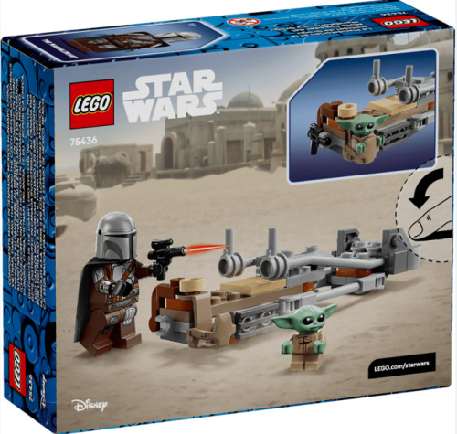 LEGO Star Wars Скоростной мотоцикл Мандалорца и фигурка Грогу,  75436