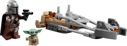 LEGO Star Wars Скоростной мотоцикл Мандалорца и фигурка Грогу,  75436