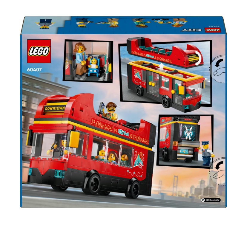 LEGO CITY AUTOBUZ TURISTIC ROSU CU ETAJ, 60407