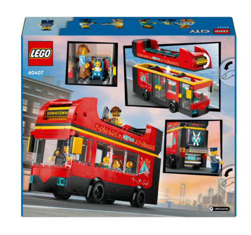 LEGO CITY AUTOBUZ TURISTIC ROSU CU ETAJ, 60407