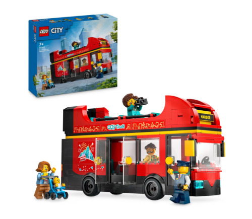 LEGO CITY AUTOBUZ TURISTIC ROSU CU ETAJ, 60407