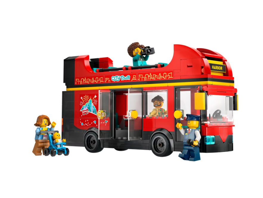 LEGO CITY AUTOBUZ TURISTIC ROSU CU ETAJ, 60407