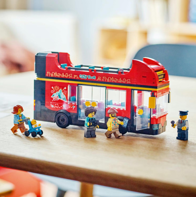 LEGO CITY AUTOBUZ TURISTIC ROSU CU ETAJ, 60407